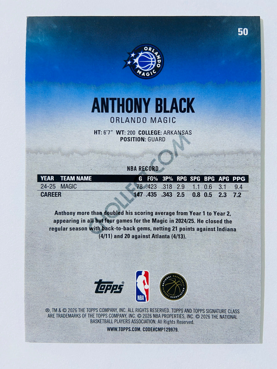 Anthony Black - Orlando Magic 2025-26 Topps Signature Class #50
