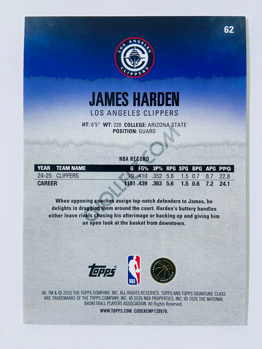 James Harden - Los Angeles Clippers 2025-26 Topps Signature Class #62