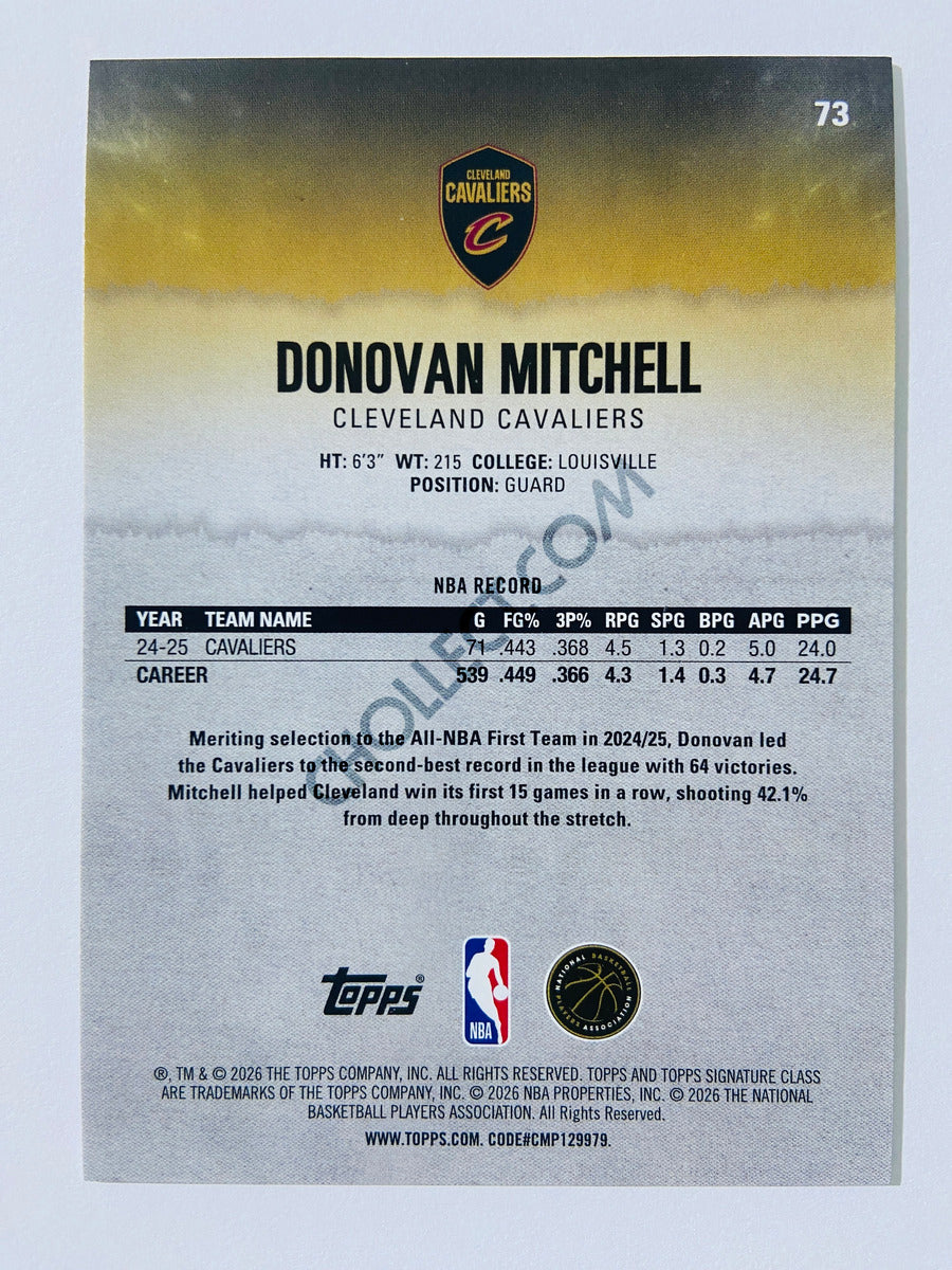 Donovan Mitchell - Cleveland Cavaliers 2025-26 Topps Signature Class #73