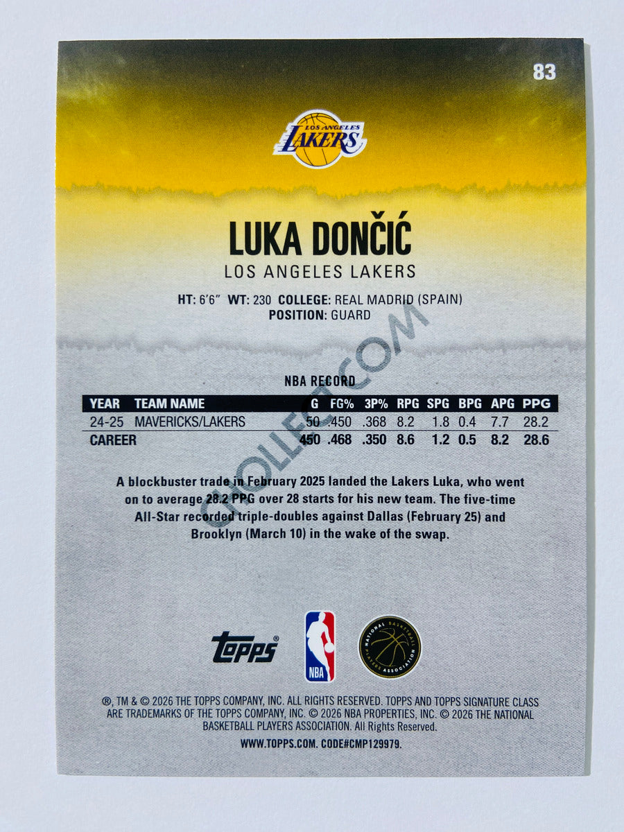 Luka Doncic - Los Angeles Lakers 2025-26 Topps Signature Class #83