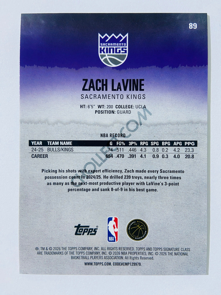 Zach Lavine - Sacramento Kings 2025-26 Topps Signature Class #89