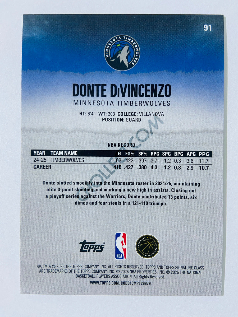 Donte DiVincenzo - Minnesota Timberwolves 2025-26 Topps Signature Class #91