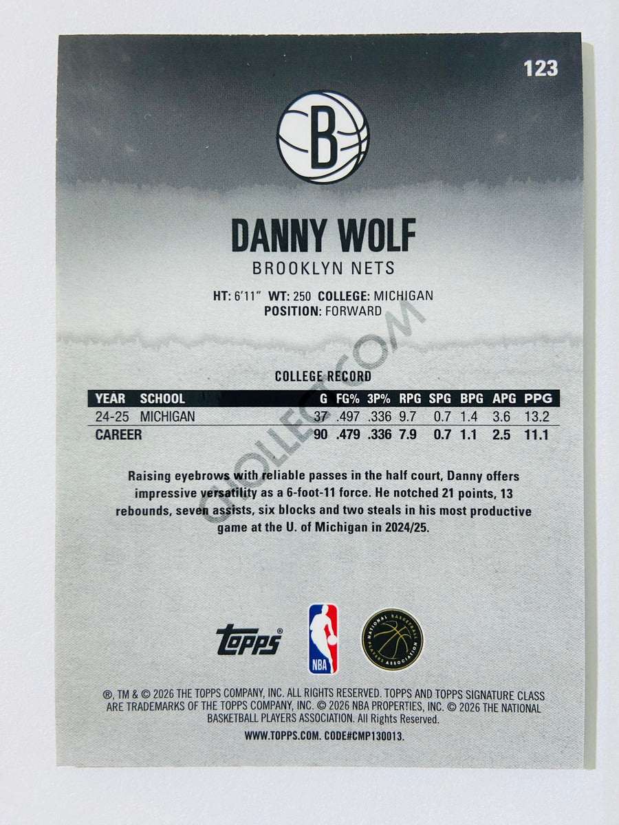 Danny Wolf - Brooklyn Nets 2025-26 Topps Signature Class Chrome Pandora RC Rookie #123