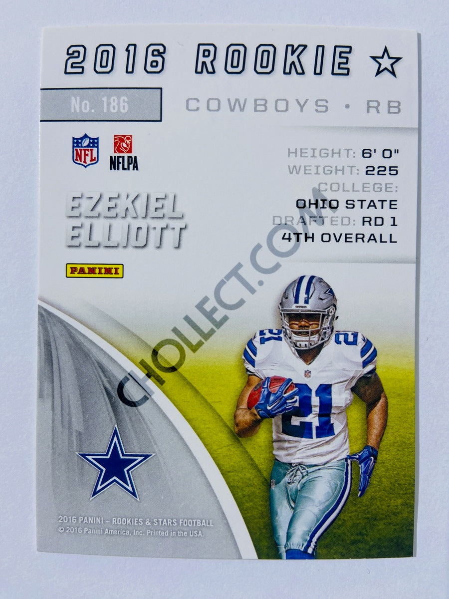 Ezekiel Elliott - Dallas Cowboys 2016 Panini Rookies & Stars RC Rookie #186