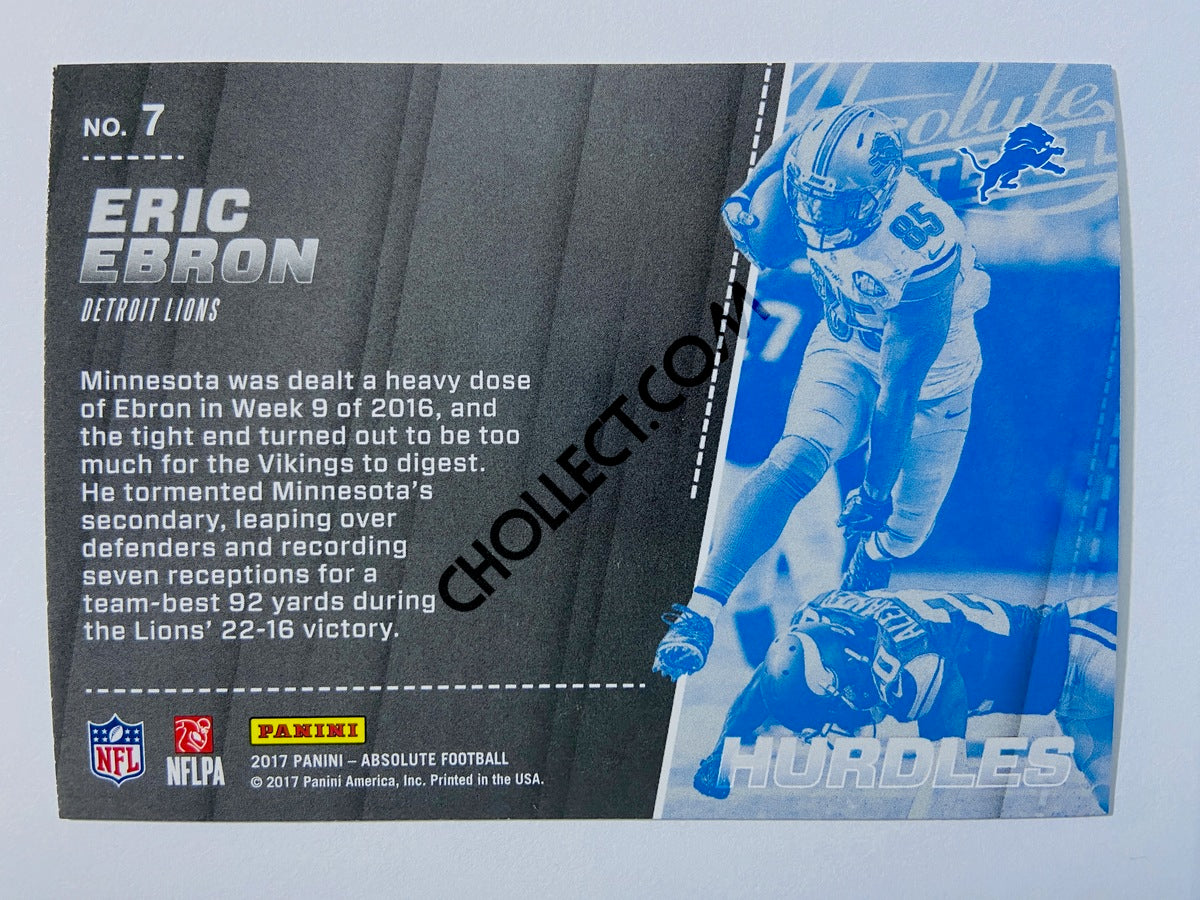 Eric Ebron - Detroit Lions 2017 Panini Absolute Hurdles Insert #7