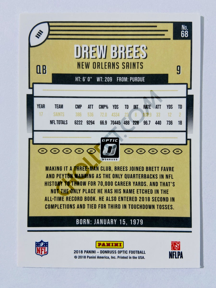 Drew Brees - New Orleans Saints 2018 Panini Donruss Optic #68