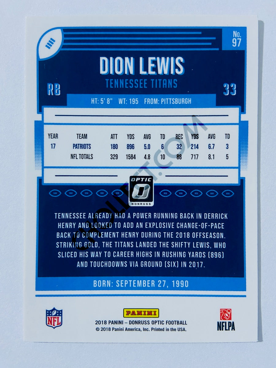 Dion Lewis - Tennessee Titans 2018 Panini Donruss Optic #97
