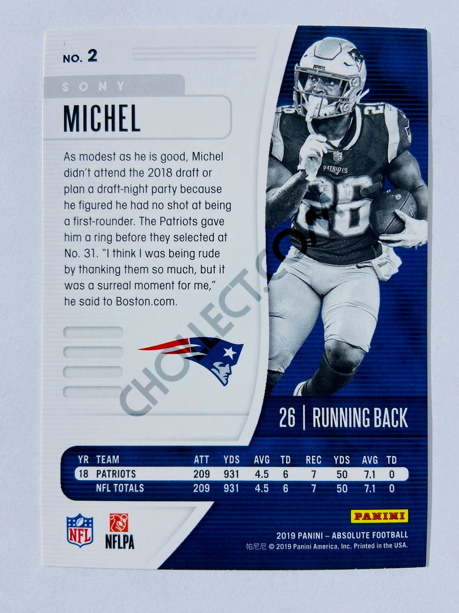 Sony Michel - New England Patriots 2019-20 Panini Absolute #2