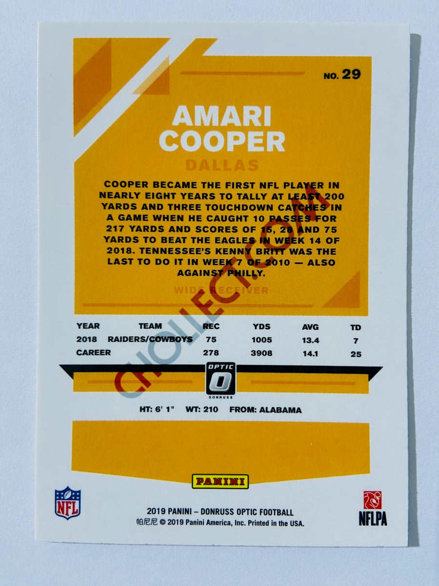 Amari Cooper - Dallas Cowboys 2019 Panini Donruss Optic #29