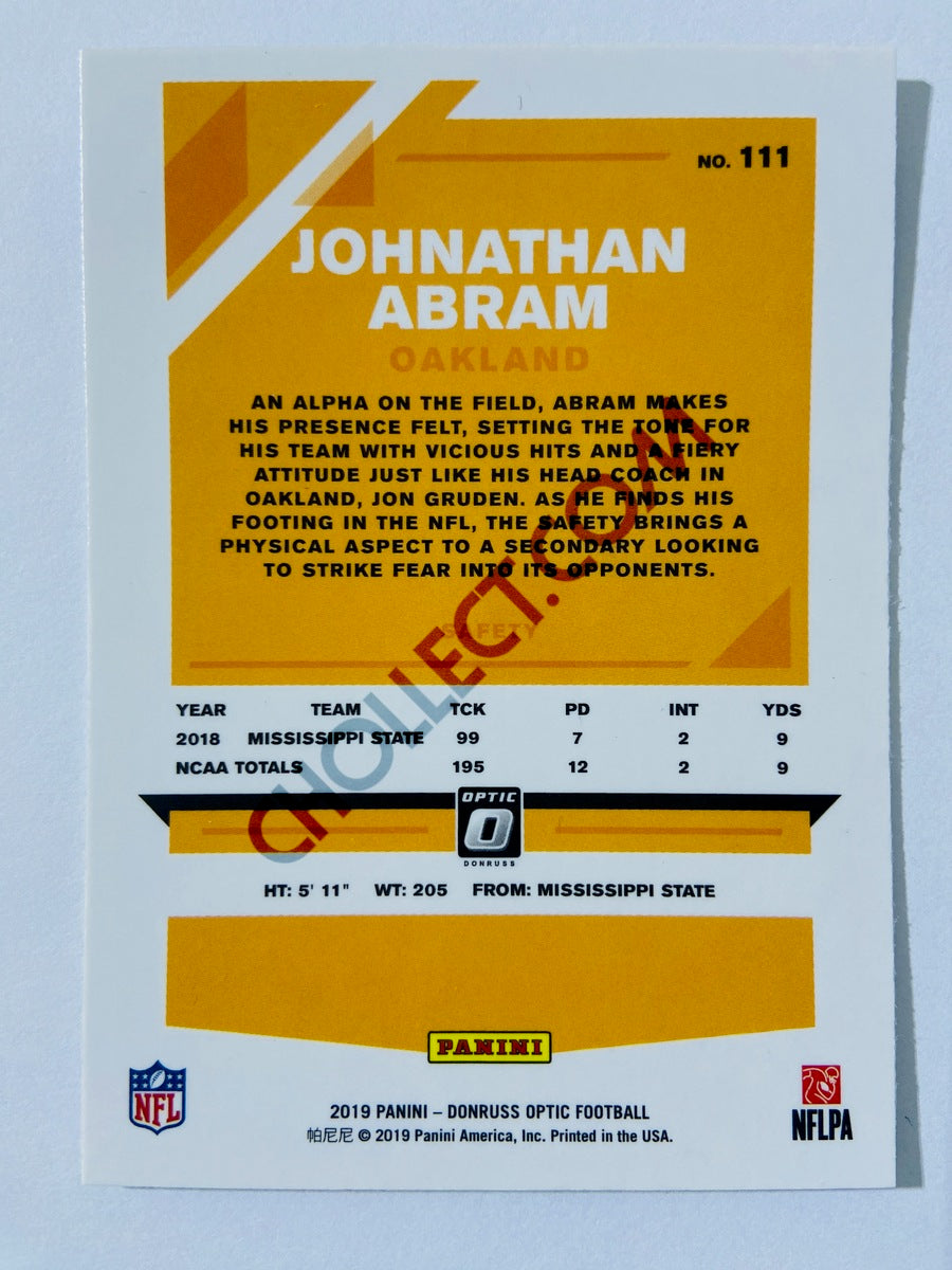 Johnathan Abram - Oakland Raiders 2019 Panini Donruss Optic RC Rookie #111