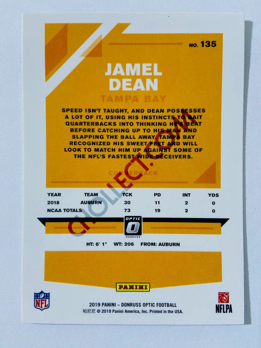Jamel Dean - Tampa Bay Buccaneers 2019 Panini Donruss Optic RC Rookie #135