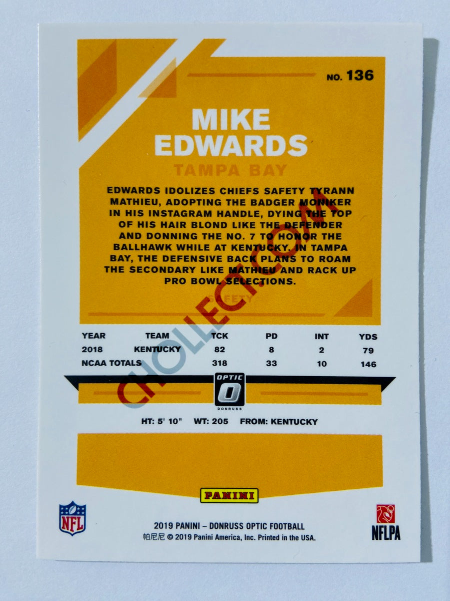 Mike Edwards - Tampa Bay Buccaneers 2019 Panini Donruss Optic RC Rookie #136