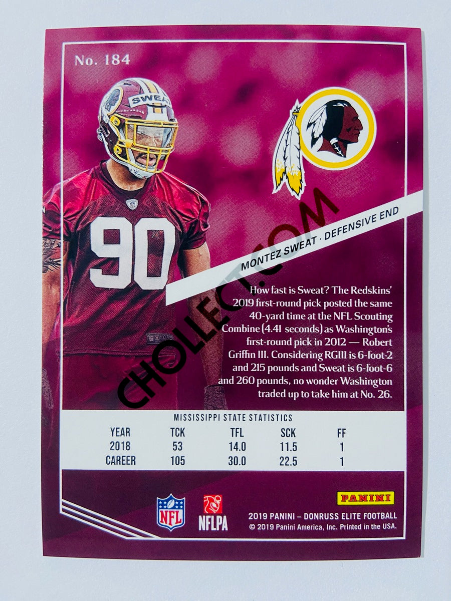 Montez Sweat - Washington Redskins 2019 Panini Donruss Elite #184 RC Rookie /699