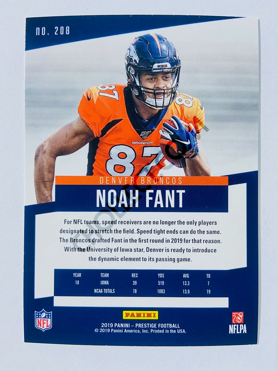 Noah Fant - Denver Broncos 2019 Panini Prestige RC Rookie #208