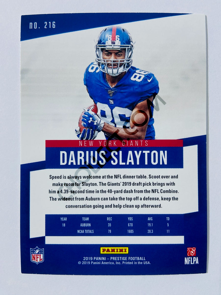 Darius Slayton - New York Giants 2019 Panini Prestige Xtra Points Green Parallel RC Rookie #216