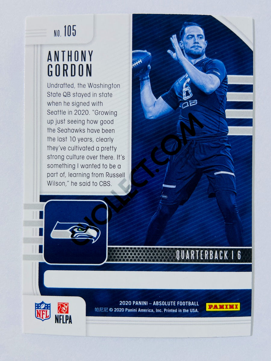 Anthony Gordon - Seattle Seahawks 2020-21 Panini Absolute Football RC Rookie #105