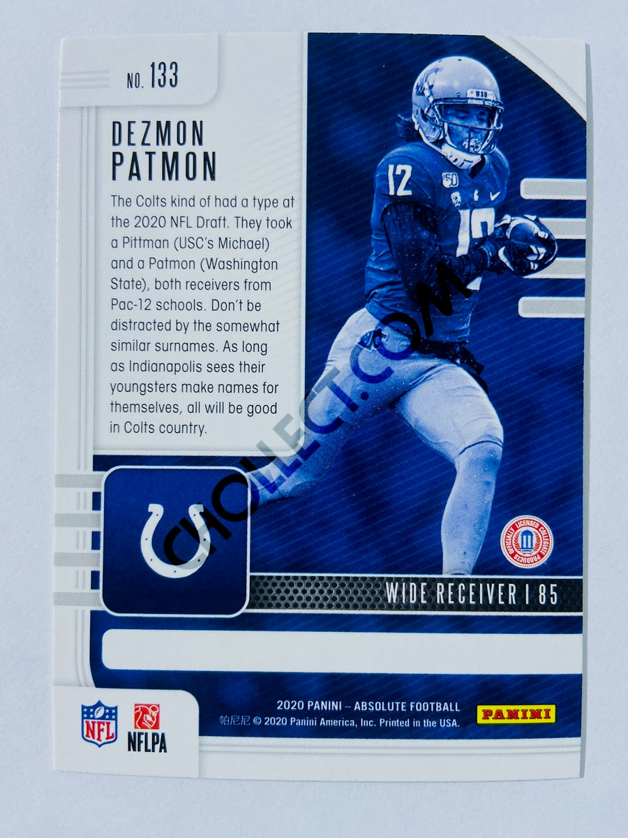 Dezmon Patmon - Indianapolis Colts 2020-21 Panini Absolute Football RC Rookie #133
