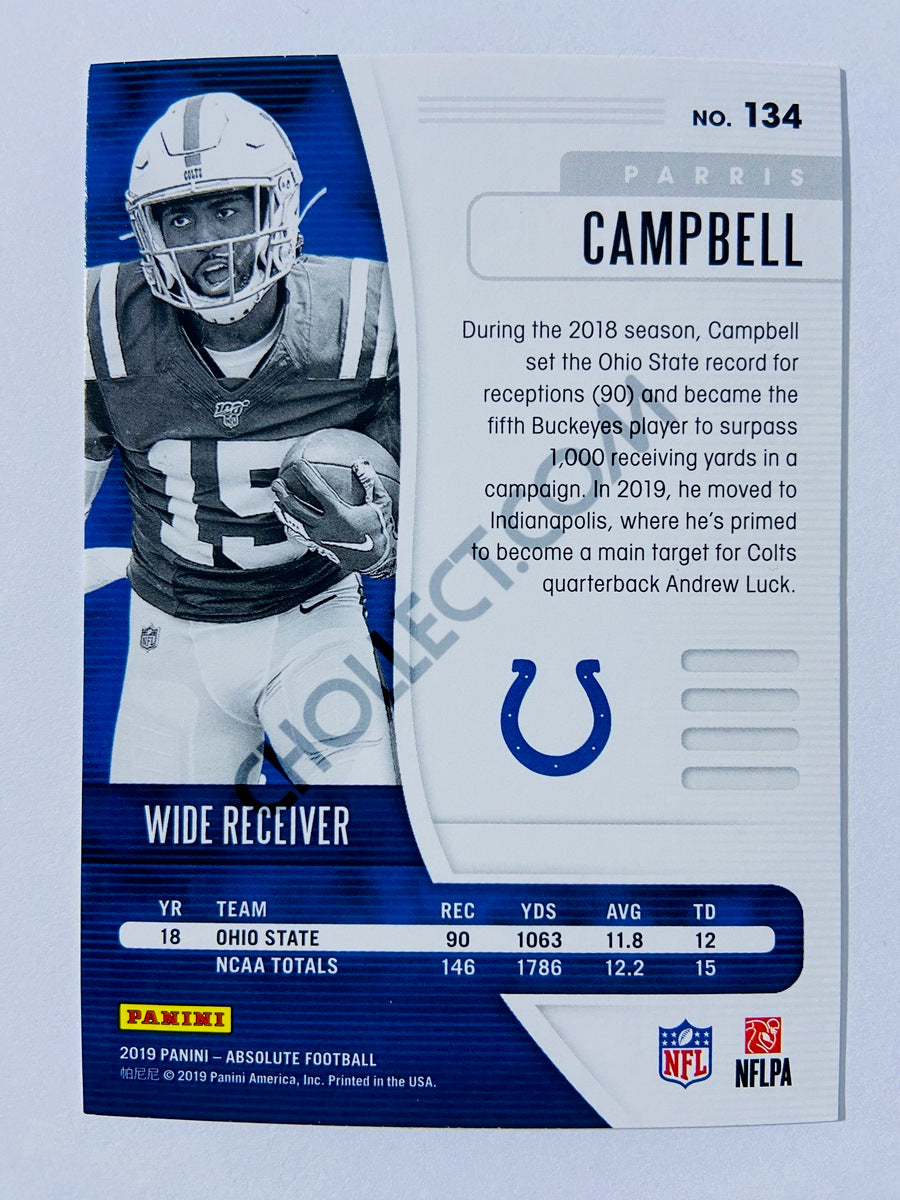 Parris Campbell - Indianapolis Colts 2019-20 Panini Absolute RC Rookie #134