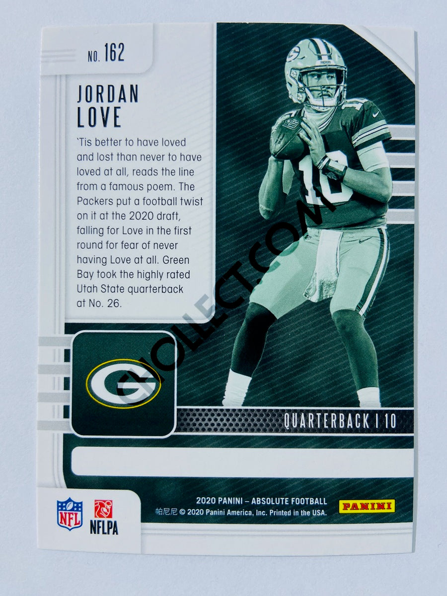 Jordan Love - Green Bay Packers 2020-21 Panini Absolute Football RC Rookie #162
