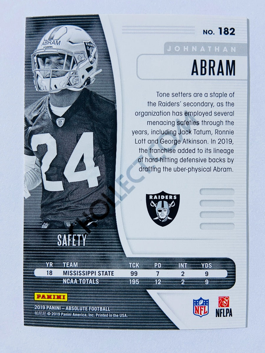 Johnathan Abram - Oakland Raiders 2019-20 Panini Absolute RC Rookie #182