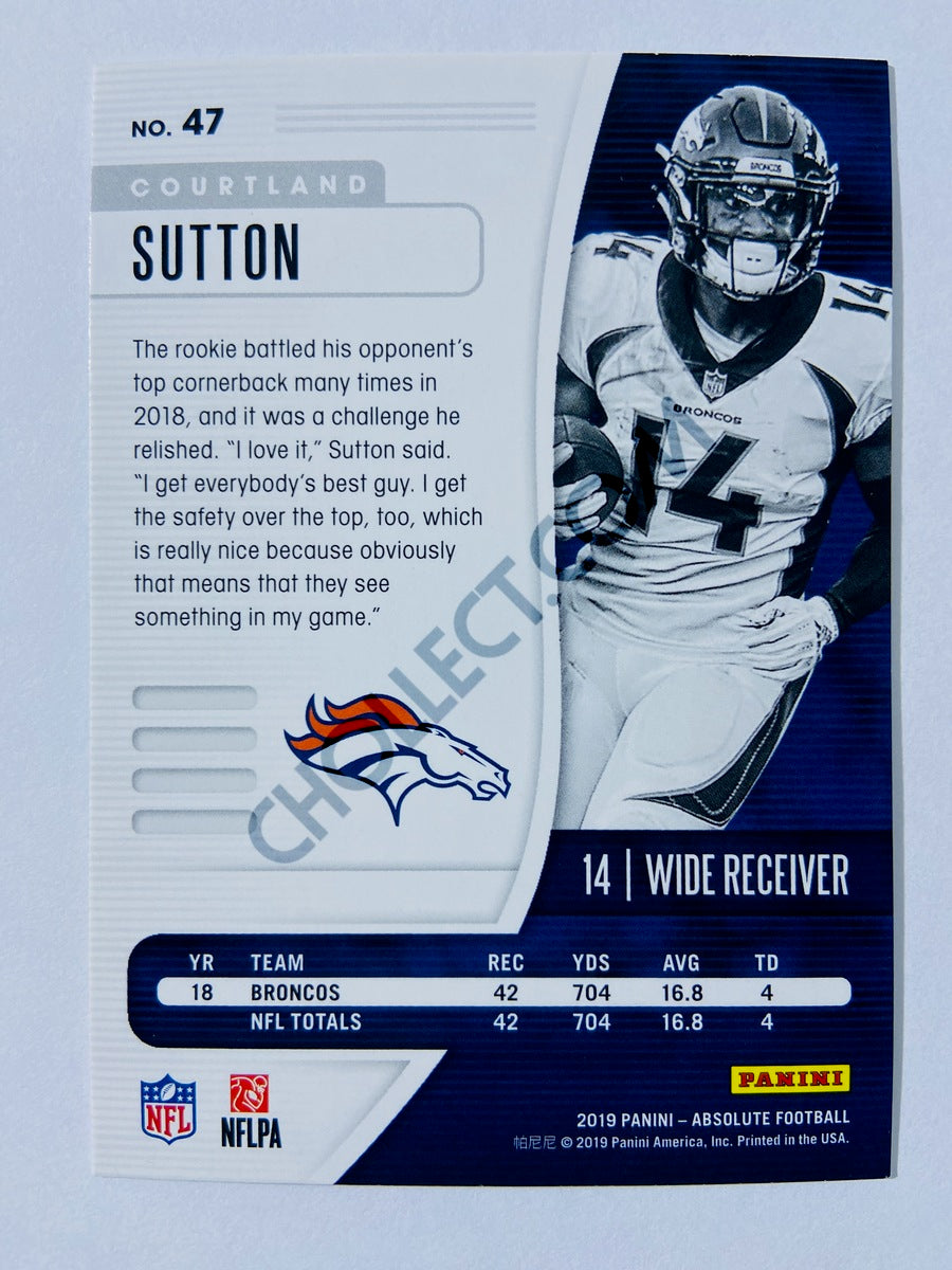 Courtland Sutton - Denver Broncos 2019-20 Panini Absolute Green Parallel #47