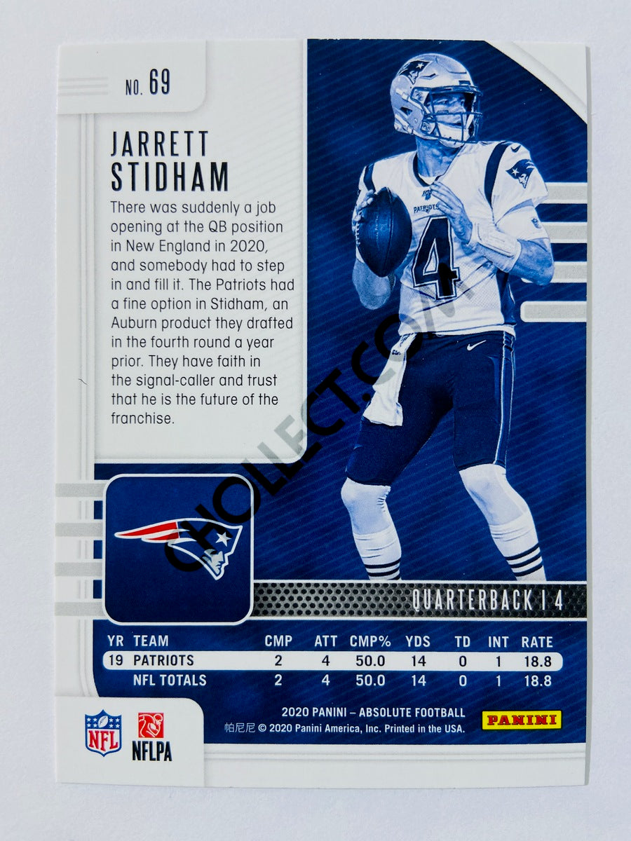 Jarrett Stidham - New England Patriots 2020-21 Panini Absolute Football Green Parallel #69