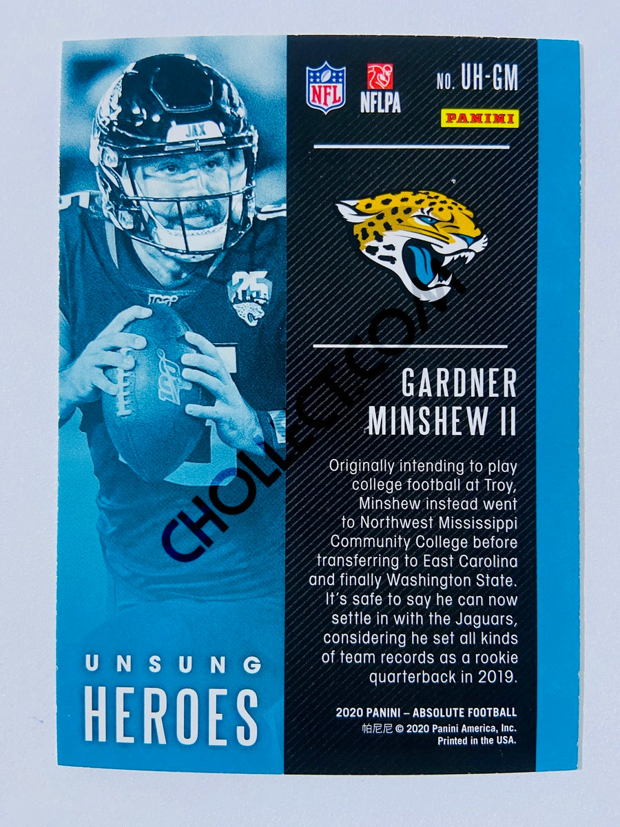 Gardner Minshew II - Jacksonville Jaguars 2020-21 Panini Absolute Football Unsung Heroes #UH-GM
