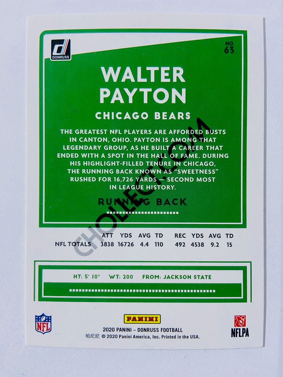 Walter Payton - Chicago Bears 2020 Panini Donruss #63