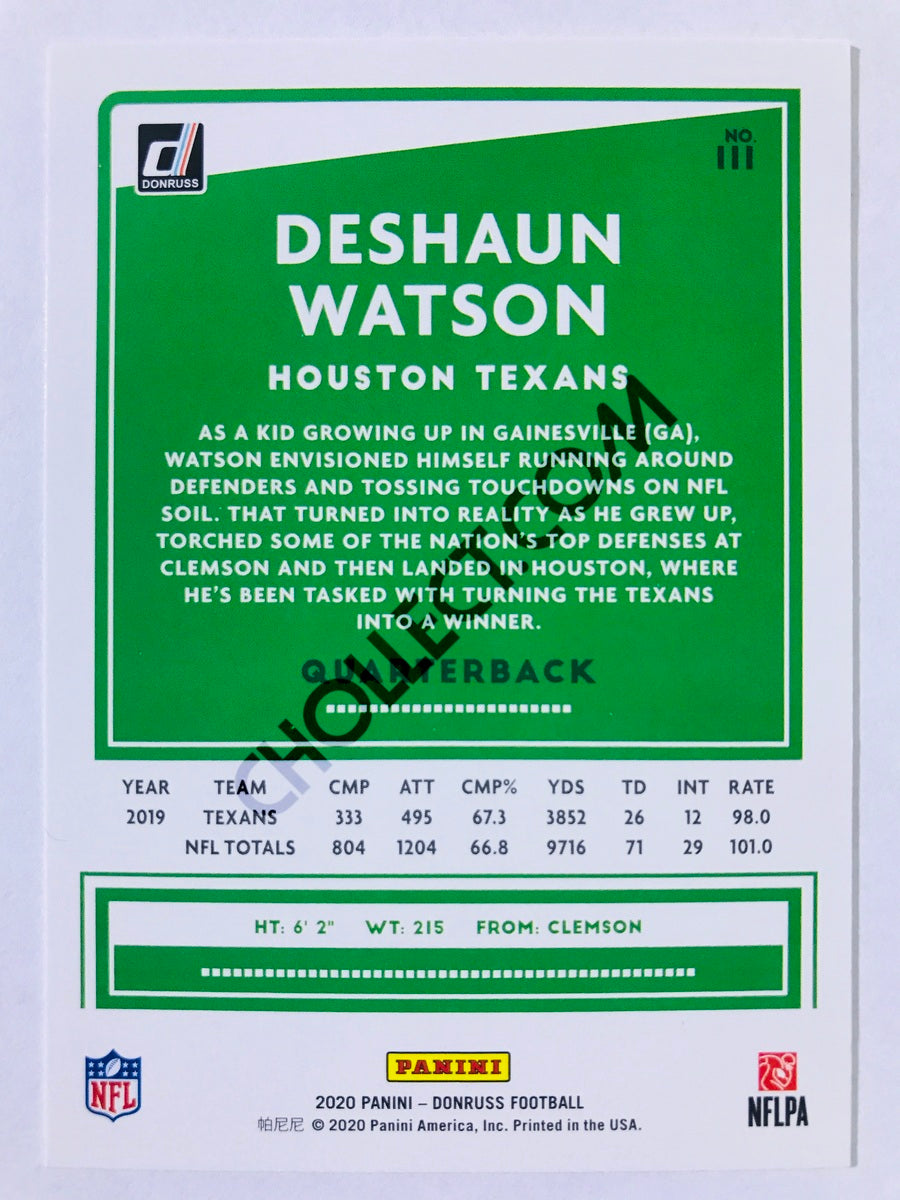 Deshaun Watson - Houston Texans 2020 Panini Donruss #111