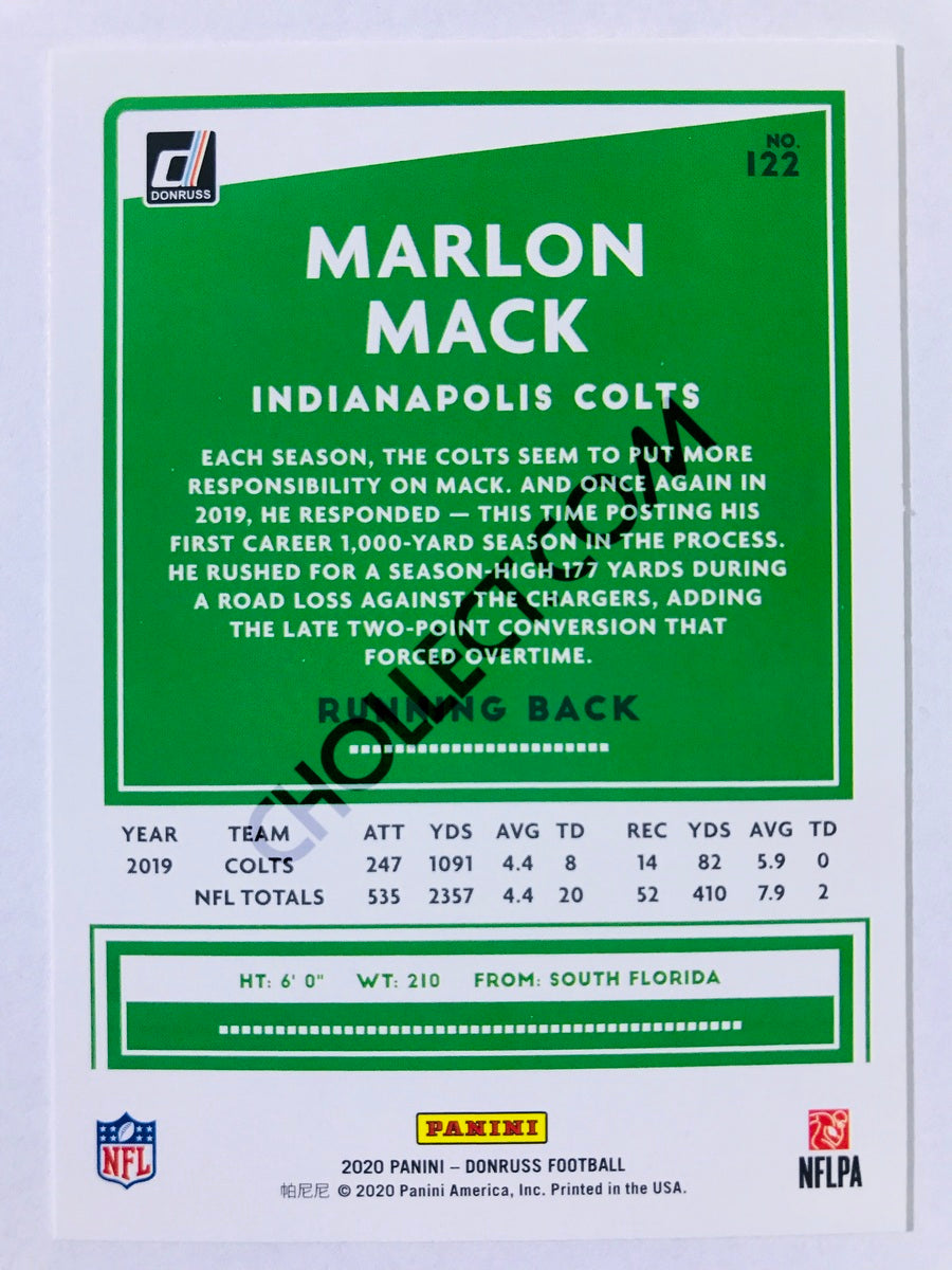 Marlon Mack - Indianapolis Colts 2020 Panini Donruss #122