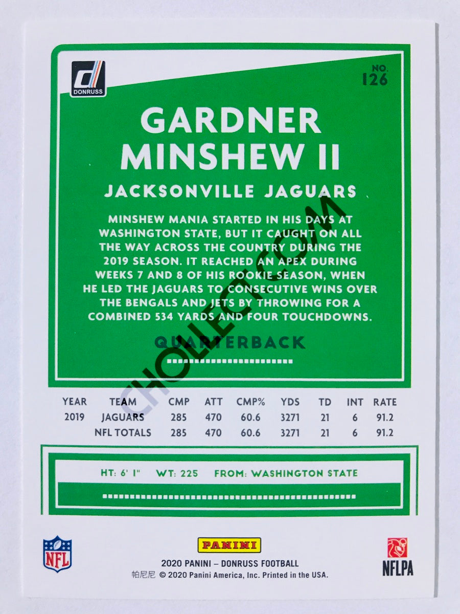 Gardner Minshew II - Jacksonville Jaguars 2020 Panini Donruss #126