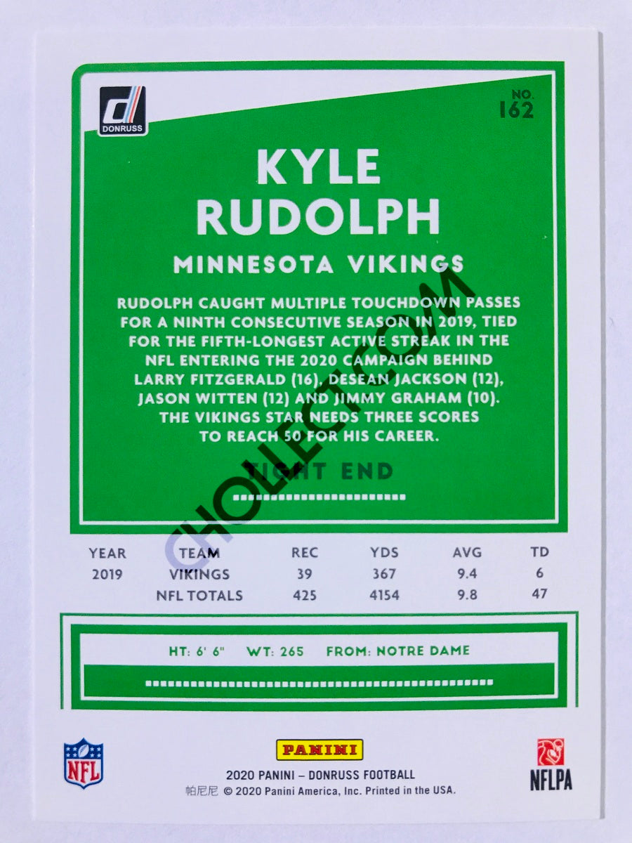 Kyle Rudolph - Minnesota Vikings 2020 Panini Donruss #162
