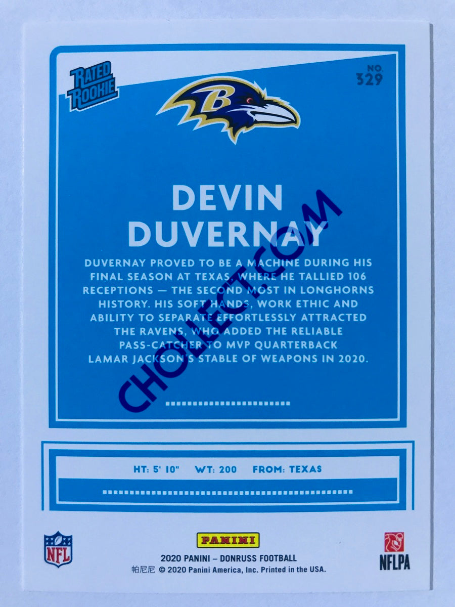 Devin Duvernay - Baltimore Ravens 2020 Panini Donruss Rated Rookie #329