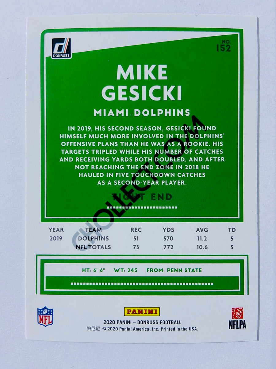 Mike Gesicki - Miami Dolphins 2020 Panini Donruss Press Proof #152