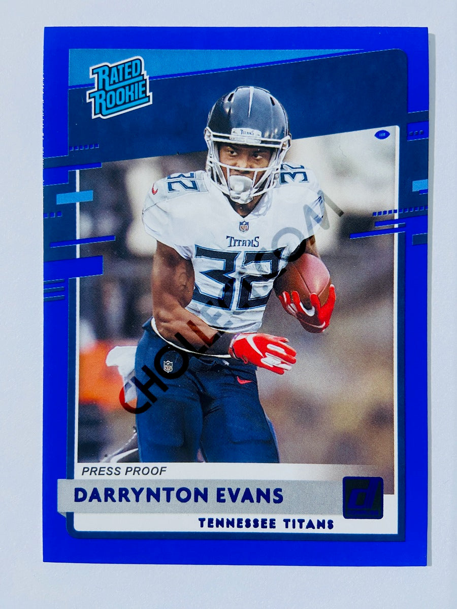 Darrynton Evans - Tennessee Titans 2020 Panini Donruss Press Proof Rated Rookie #333