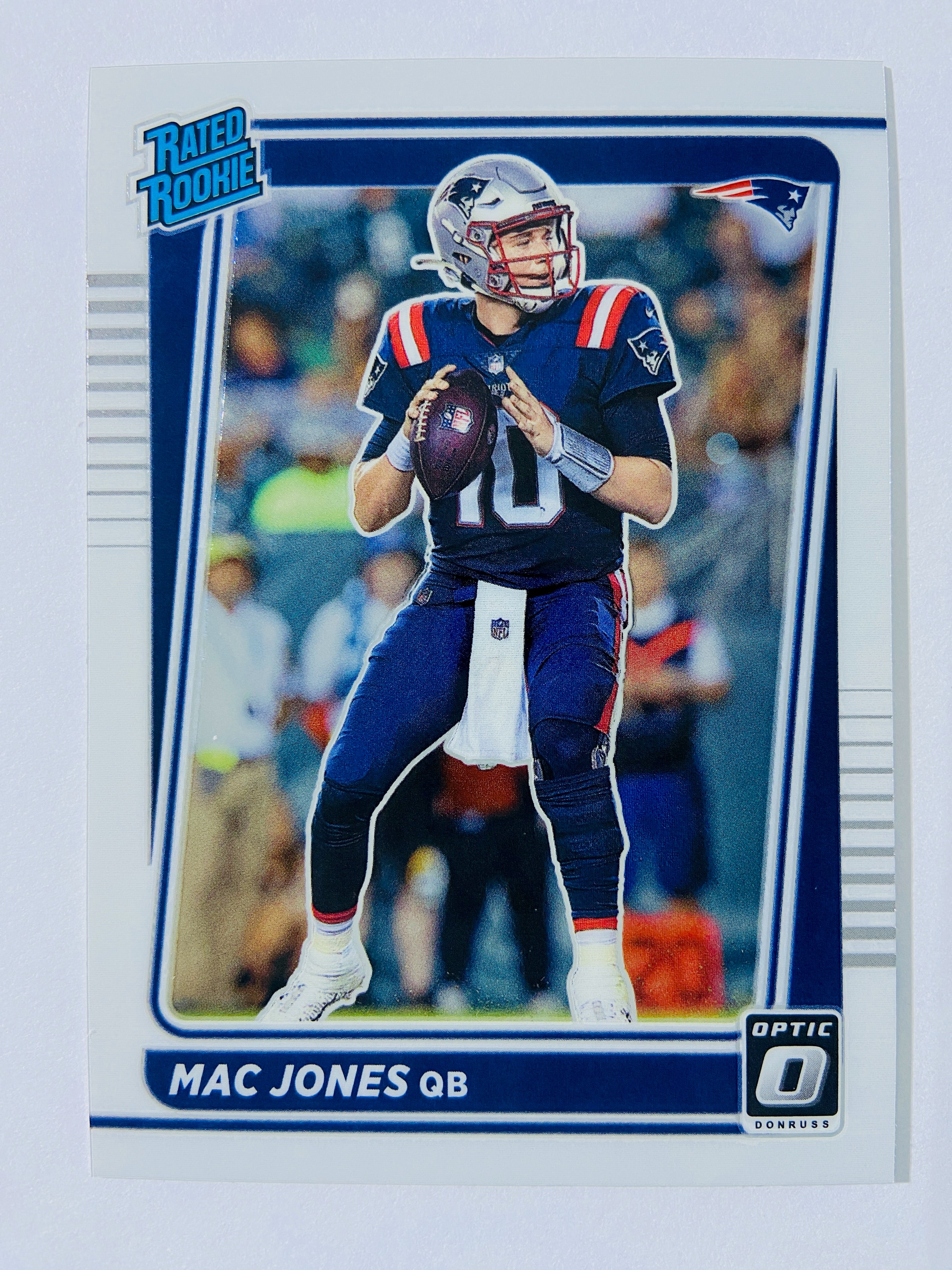 Mac Jones - New England Patriots 2021 Panini Donruss Optic Rated Rookie #206 Mac Jones - New England Patriots 2021 Panini Donruss Optic Rated Rookie #206