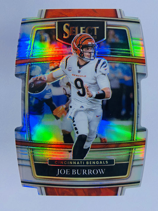 Joe Burrow – Cincinnati Bengals 2021 Panini Select Concourse Die-Cut Silver Prizm Parallel #9