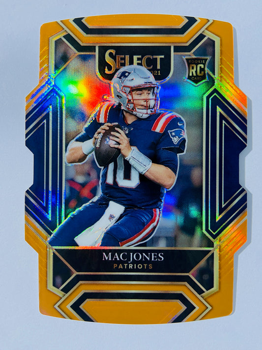 Mac Jones – New England Patriots 2021 Panini Select Club Level #251 Die-Cut Orange Prizm Parallel RC Rookie /249