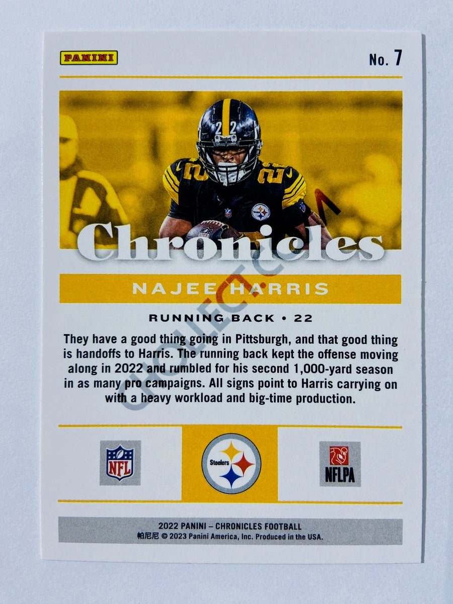 Najee Harris - Pittsburgh Steelers 2022 Panini Chronicles Pink Parallel #7