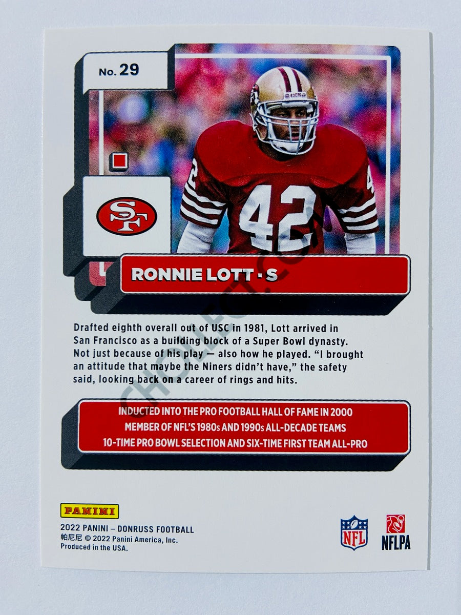 Ronnie Lott - San Francisco 49ers 2022 Panini Donruss #29