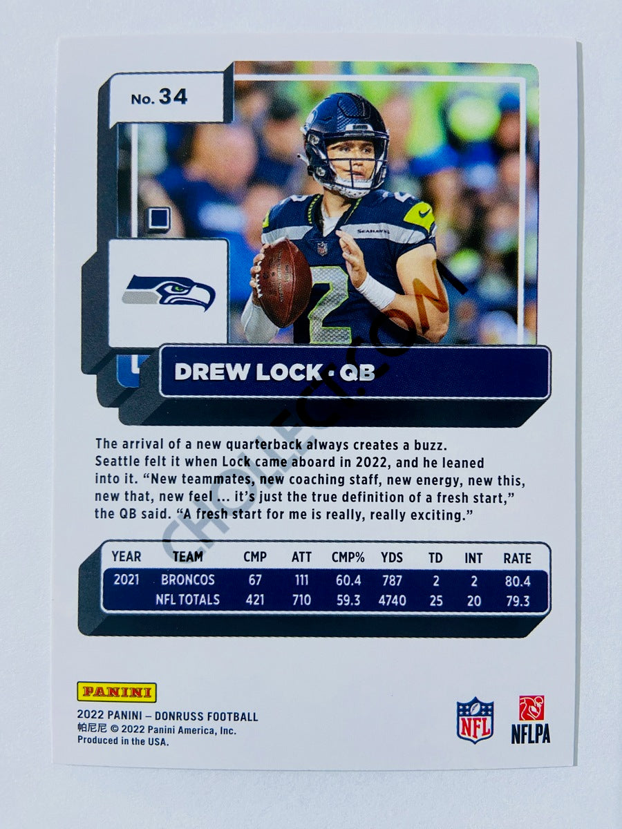 Drew Lock - Seattle Seahawks 2022 Panini Donruss #34