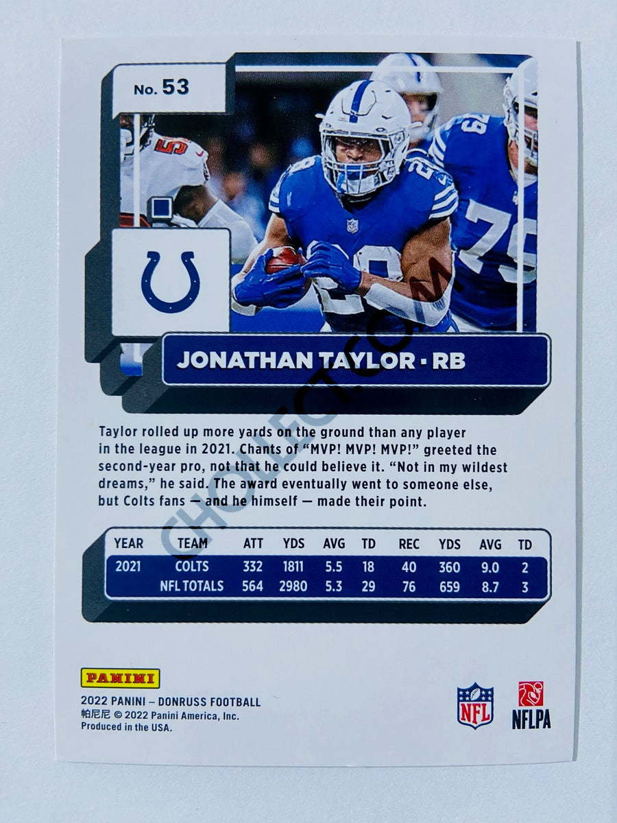 Jonathan Taylor - Indianapolis Colts 2022 Panini Donruss #53