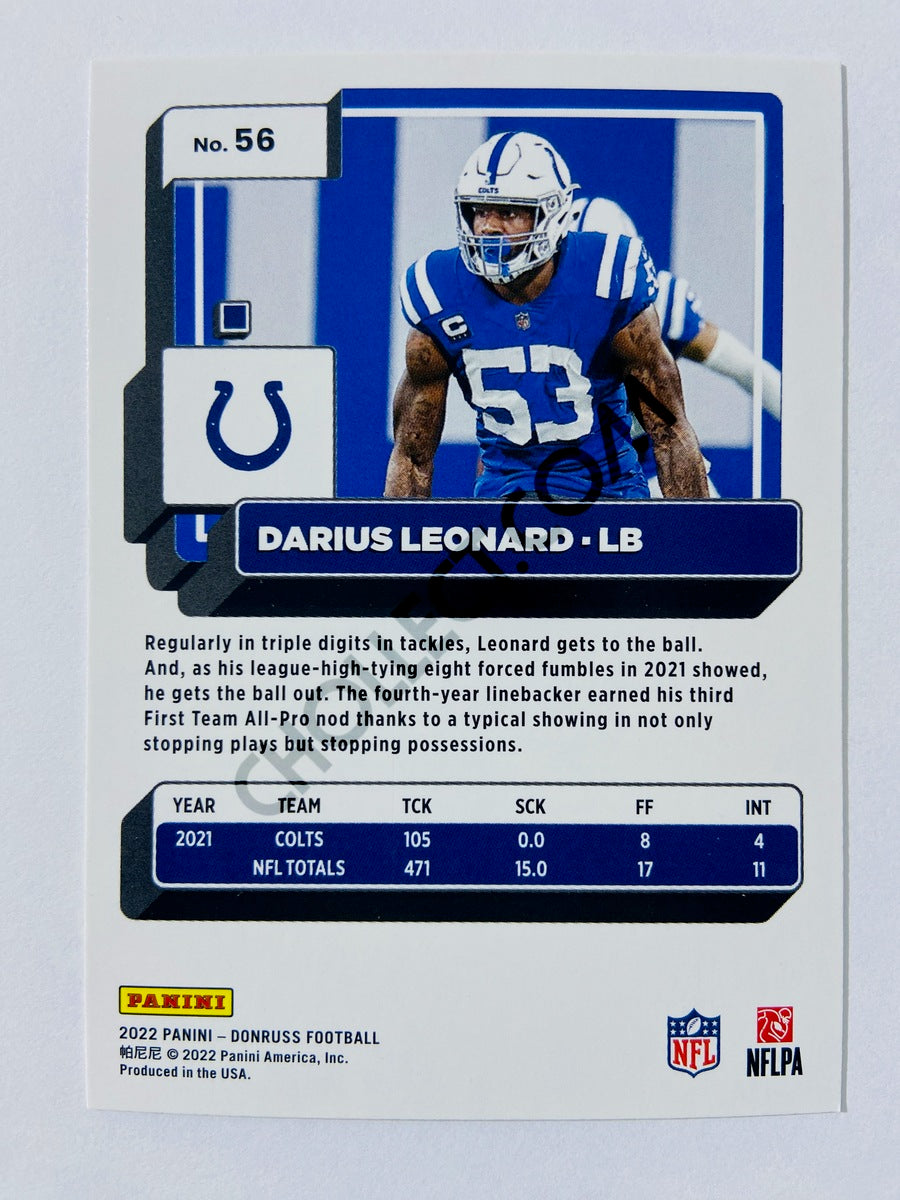 Darius Leonard - Indianapolis Colts 2022 Panini Donruss #56