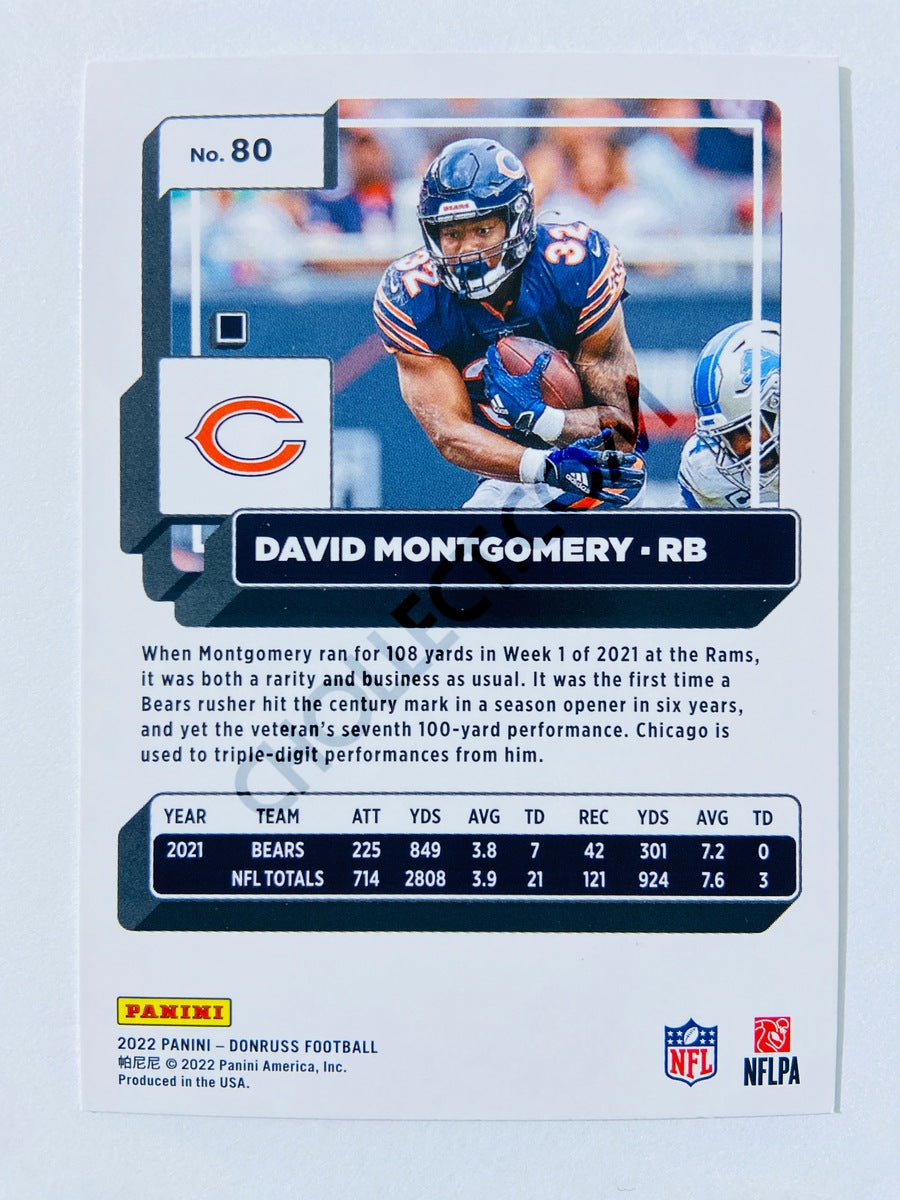 David Montgomery - Chicago Bears 2022 Panini Donruss #80