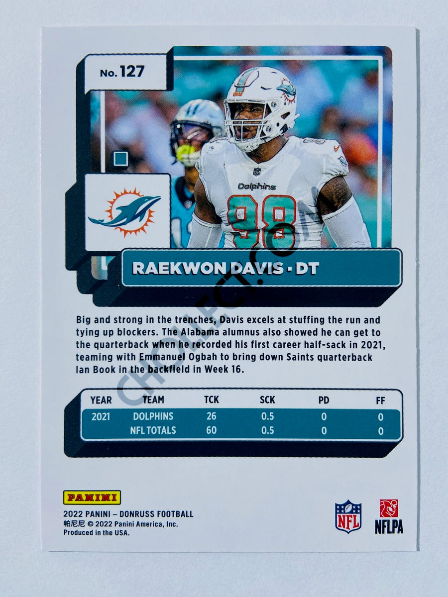 Raekwon Davis - Miami Dolphins 2022 Panini Donruss #127