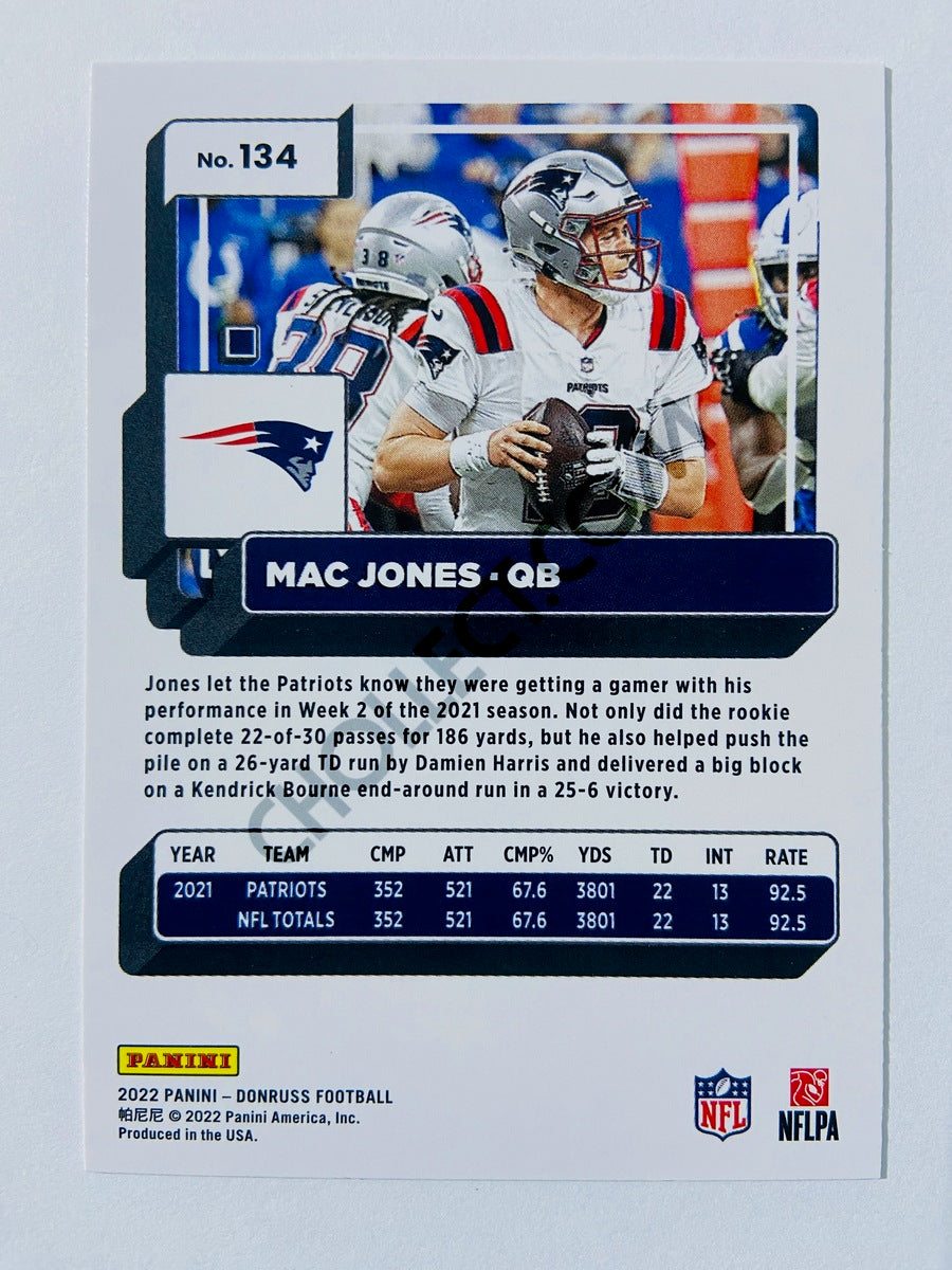 Mac Jones - New England Patriots 2022 Panini Donruss #134