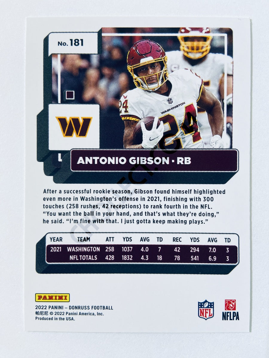 Antonio Gibson - Washington Commanders 2022 Panini Donruss #181