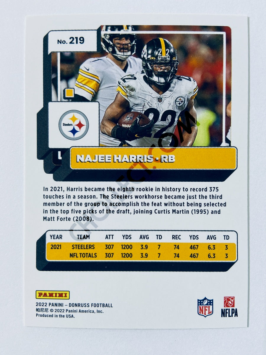 Najee Harris - Pittsburgh Steelers 2022 Panini Donruss #219