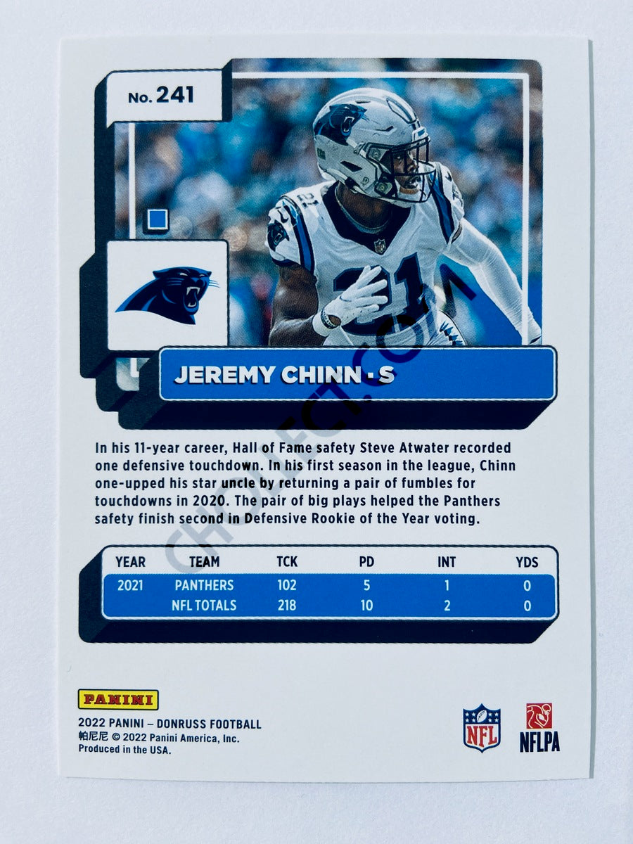 Jeremy Chinn - Carolina Panthers 2022 Panini Donruss #241