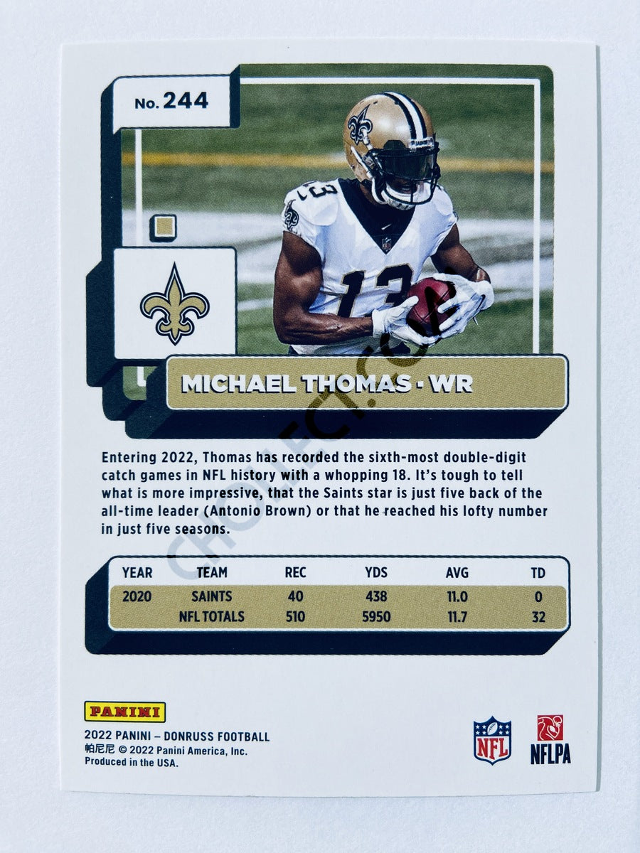 Michael Thomas - New Orleans Saints 2022 Panini Donruss #244
